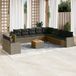 Maison Exclusive - Ensemble de jardin, composé de 12 pièces avec coussins, de couleur grise, en polyrotin