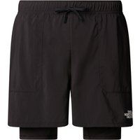 The North Face Sunriser 2in1 6in Hardloopshorts Heren-Zwart, Maat XS