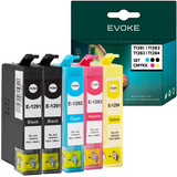 Evoke compatible ink for Epson T1291 T1292 T1293 T1294 1291-1294 129XL 5X:2X K/C/M/Y B42Wd Bx305F Bx305Fw Bx320Fw Bx630Fw Bx525Wd Bx535Wd Bx625Fwd Bx635Fwd Bx925Fwd Bx935Fwd; Sx230 Sx235W Sx420W