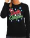 Bellatio Decorations Shoppartners Bv Foute kersttrui / sweater Santa hates vegans zwart voor dames - kerstkleding / christmas outfit 2XL