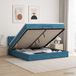 Maison Exclusive Lit Ottoman exclusif avec matelas, couleur bleu foncé, 180 x 200 cm, revêtement en velours