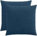 vidaXL Kussensloop - 2 stuks - HEERLEN - Marineblauw - 60 x 60 cm - corduroy