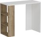 Homemania Computerbureau Rosa 90x40x75 cm wit en walnootkleurig