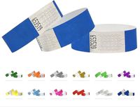 Qubiband Tyvek, 500 toegangsbanden voor feestjes, neonblauw, blauw, feestband, veiligheidsbanden, festivalarmbanden, controlebanden voor je evenement
