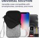 kwmobile telefoontasje universeel geschikt voor XXL - 7" smartphones - 17,7 x 8,5 cm - Hoesje met rits en polslusje - Lichtgrijs / Wit