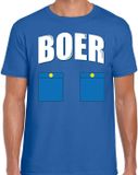 Bellatio Decorations Shoppartners Bv Boer met zakken icoon verkleed t-shirt blauw voor heren S