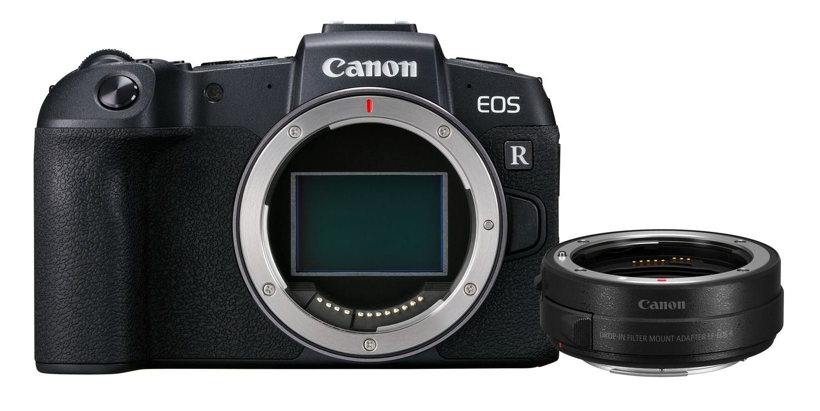 Canon EOS RP Body + EF-EOS R Adapter - 26.2MP MILC Body - Black
