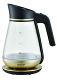 Prime3 Waterkoker, glas, goudkleurig