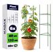 KADAX Tomatenklimhulp, 132 x 30 cm, 6 stuks, tomatentoren met 50 plantenclips, tomatenklimhulp, plantensteunen van metaal met kunststof coating, ranktoren