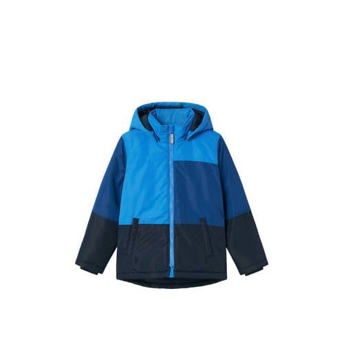 NAME IT KIDS winterjas NKMMAX donkerblauw/hardblauw/blauw