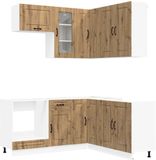 vidaXL Keukenblok KALMAR 8-delig Artisanaal eiken Hout