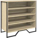 vidaXL Schoenenkast 80x38x78 cm bewerkt hout sonoma eikenkleurig