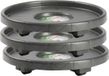 PLASTICFORTE Soucoupe pour plante - Set de 6x pièces - rond - 34 cm - anthracite - rouleau multiple pour plantes d'intérieur
