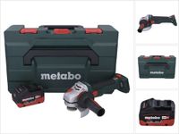 Metabo WB 18 LTX BL 15-125 Quick accu haakse slijper 18 V 125 mm borstelloos + 1x oplaadbare accu 5,5 Ah + metaBOX - zonder lader