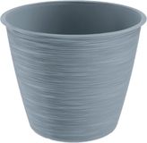 Prosperplast Pot de fleurs Paintstripe - Gris - 20 x 24 cm - Intérieur/Extérieur