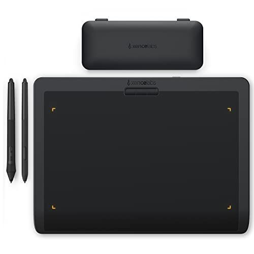 XENCELABS grafische tablet, pentablet voor het tekenen met 2 digitale pennen 8192, zwart