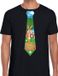 Bellatio Decorations Shoppartners Bv Zwart Paas t-shirt met paashaas stropdas - Pasen shirt voor heren - Pasen kleding M