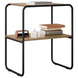 vidaXL - Wandtafel - Artisanaal - eiken - 60 x 42,5 x 70 cm - Bewerkt hout