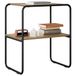 vidaXL - Wandtafel - Artisanaal - eiken - 60 x 42,5 x 70 cm - Bewerkt hout