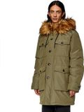 Diesel Jorgy Anorak Jas Kort Lange Mouw Heren Olijfgroen Polyester Maat 52