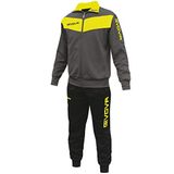 Givova, Trainingspak Visa Neon, donkergrijs/neongeel, 2XS