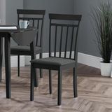 Julian Bowen Set van 2 Coast zwarte eetkamerstoelen