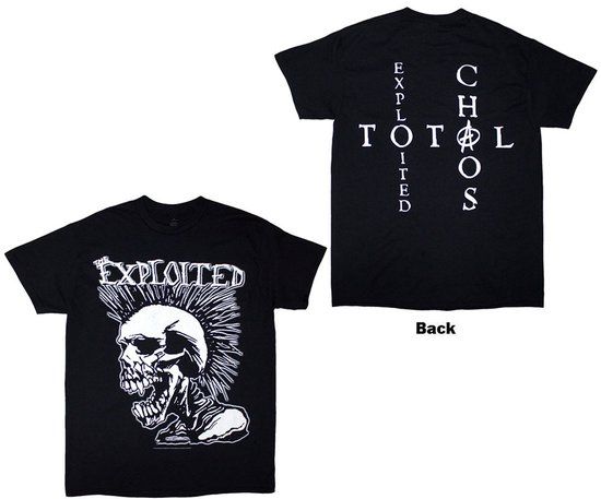The Exploited Mohican Skull T-shirt - Zwart - S