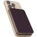 Selencia Vivid Powerbank 5.000 mAh - Powerbank sans fil - Convient pour MagSafe et Qi - Or désert / Bonbon Stripe Myrtille