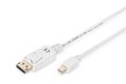 Digitus AK-340102-030-W DisplayPort kabel 3 m Mini DisplayPort Wit