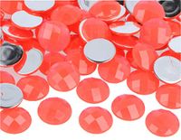 Decoratieve edelstenen, acryl, cirkel, roze, 18 mm, ca. 200 stuks.