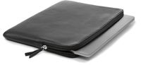 Trunk Lederen Sleeve MacBook Pro 14 – Stevige Buitenlaag voor Extra Duurzaamheid – Zachte en Pluche Binnenkant – Niet-Krassende Nylon YKK-Rits - Zwart