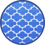 vidaXL Buitenkleed ARAKIL Ø160 cm polypropeen blauw