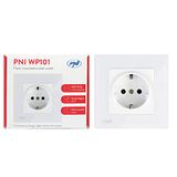 PNI WP101 Enkelvoudig inbouwstopcontact met glazen bezel, 16 A, 4000 W, 230 V