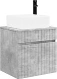 vidaXL Wandgemonteerde wastafelmeubel Betongrijs 49 x 41 x 63 cm