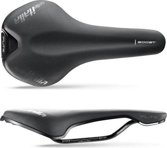 Selle Italia Flite Boost TM manganese S1 Zwart Racefiets Zadel Unisex Zwart