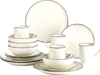 Merkloos / Sans marque J&R Serviesset Wit - Keramisch - 16-delig
