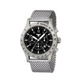 KHS PLATOON Steel Solar Chronograph Heren Polshorloge Zilverkleurig