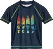 Playshoes UV-beschermend zwemshirt voor kinderen met halflange mouwen, Marine, Printopdruk, Maat 122/128