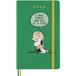 Moleskine 12 Mois Agenda - 2026 - Peanuts - Quotidien - Large - Charlie & Snoopy - Vert
