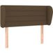 Tête de lit tissu marron foncé avec oreilles 103x23x78/88 cm