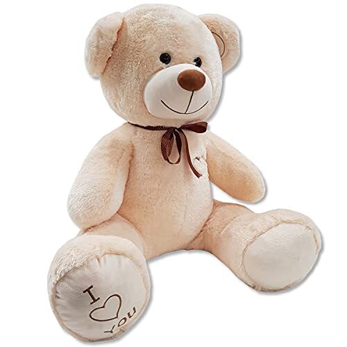 Baby Pluesh XXL teddybeer pluche knuffelstof pluche enorme teddy beer groot cadeau-idee 160cm [beige]