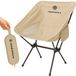 Needventure Campingstoel - Strandstoel - Visstoel - Vouwstoel - Opvouwbaar - Inklapbaar - Lichtgewicht - Beige Wit