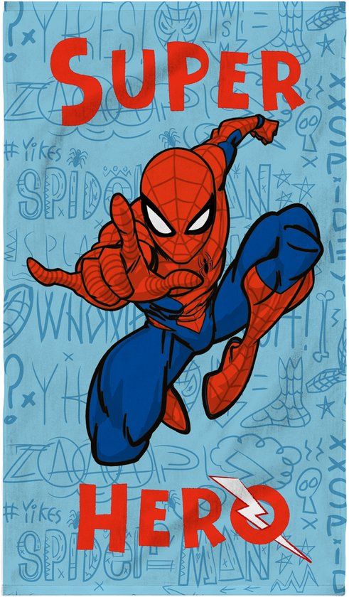 SpiderMan Strandlaken, Sketches - 70 x 120 cm - Katoen