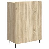 vidaXL Dressoir Sonoma Eiken 66 x 34,5 x 92 cm Bewerkt hout