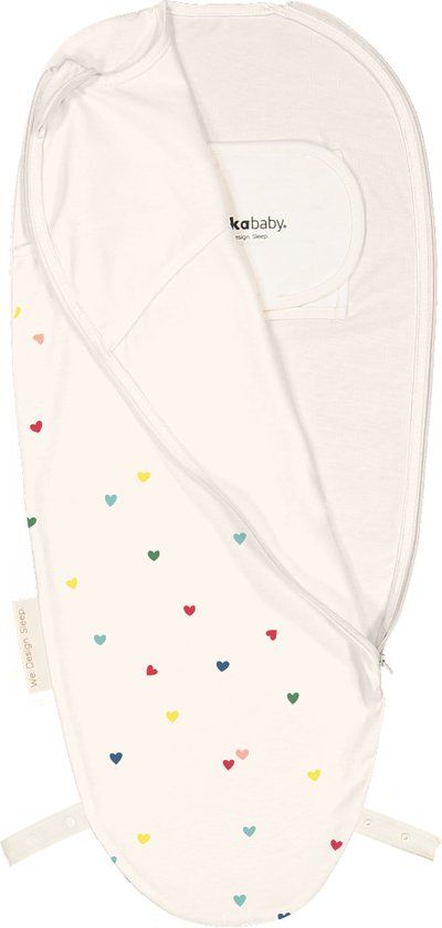 Puckababy Piep Inbakerslaapzakje baby (0-3m) - Hearts Confetti - Katoen TOG 0.5