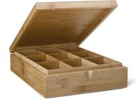Bredemeijer Theedoos 9 vaks gesloten bamboe natural