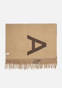 Comma Sjaal Effen Polyester Lichtbruin