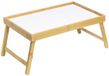 alpina Bamboe Dienblad met Opklapbare Poten – Houten Dienblad voor Ontbijt op Bed of Bank – 50x30x22 cm – Lichtgewicht en Stabiel – Serveren of Decoratie