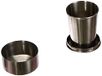 Ferrino drinkglas, inklapbaar, van roestvrij staal, voor camping, grijs, 7 cm
