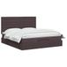vidaXL Ottoman bed met matras Donkerbruin 140 x 200 cm Stof